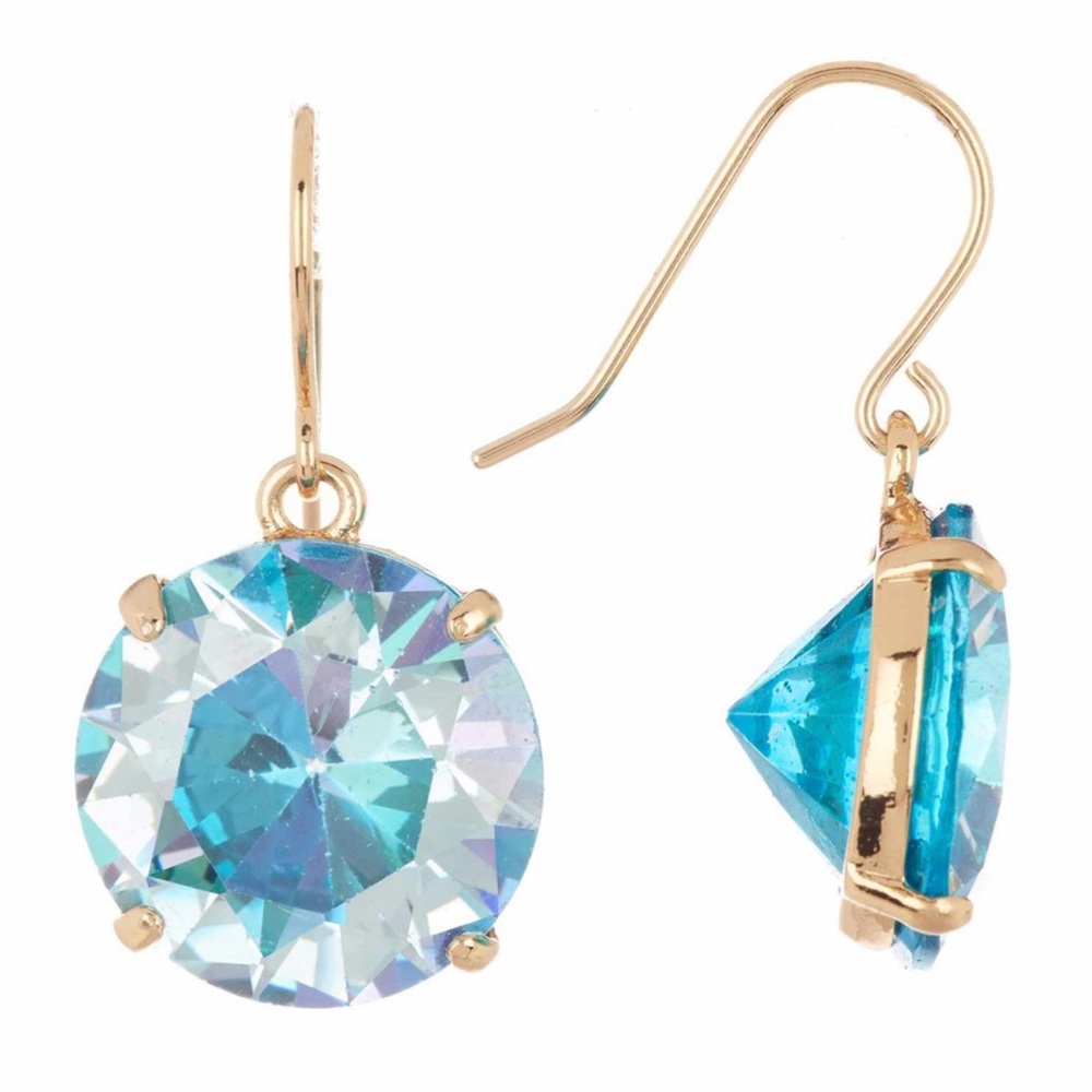 Kate Spade Shine! Drop Earrings Turquoise Crystal
